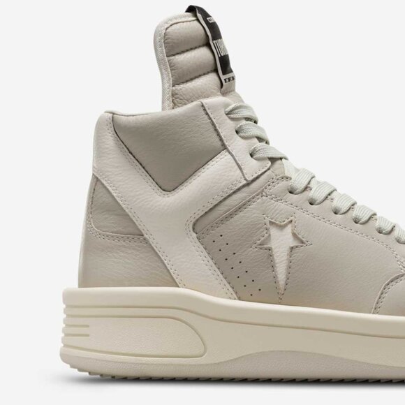 Converse Rick Owens x DRKSHDW Turbowpn X Mid Pelican Egret Fog Mens 8.5 A10960C - Picture 11 of 13